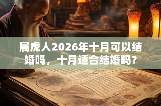 属虎人2026年十月可以结婚吗，十月适合结婚吗？