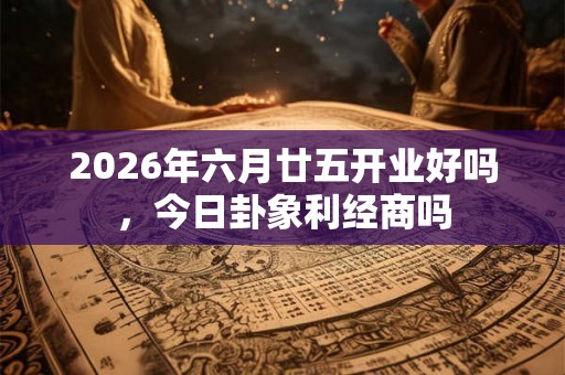 2026年六月廿五开业好吗，今日卦象利经商吗