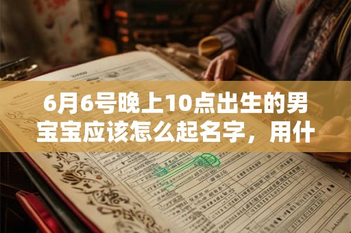 6月6号晚上10点出生的男宝宝应该怎么起名字，用什么字好
