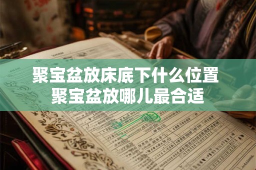 聚宝盆放床底下什么位置 聚宝盆放哪儿最合适
