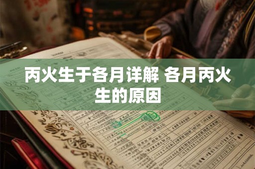 丙火生于各月详解 各月丙火生的原因 丙火生于各月详解 各月丙火生的原因