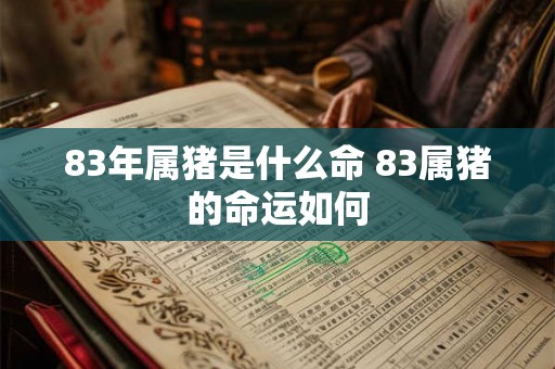 83年属猪是什么命 83属猪的命运如何 83年属猪是什么命 83属猪的命运如何