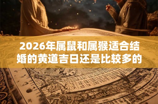 2026年属鼠和属猴适合结婚的黄道吉日还是比较多的 2026年属鼠和属猴适合结婚的黄道吉日还是比较多的