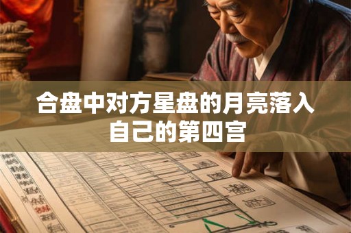合盘中对方星盘的月亮落入自己的第四宫