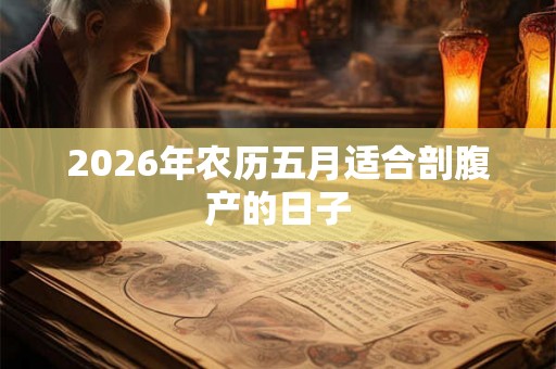 2026年农历五月适合剖腹产的日子