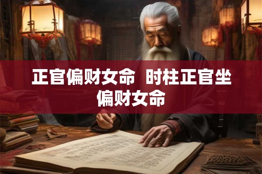 正官偏财女命  时柱正官坐偏财女命