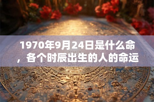 1970年9月24日是什么命，各个时辰出生的人的命运
