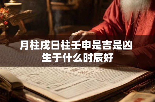 月柱戌日柱壬申是吉是凶 生于什么时辰好