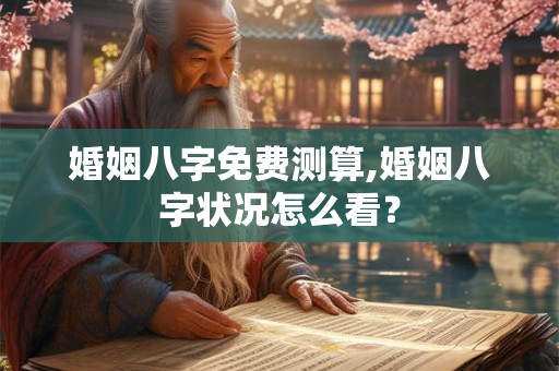 婚姻八字免费测算,婚姻八字状况怎么看？
