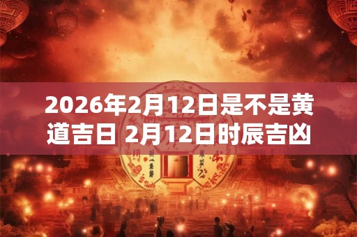 2026年2月12日是不是黄道吉日 2月12日时辰吉凶