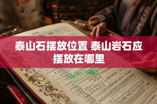 泰山石摆放位置 泰山岩石应摆放在哪里