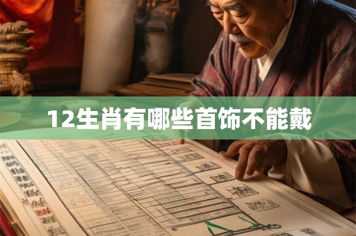 12生肖有哪些首饰不能戴