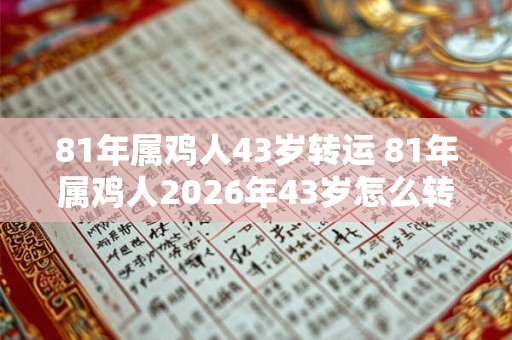81年属鸡人43岁转运 81年属鸡人2026年43岁怎么转运