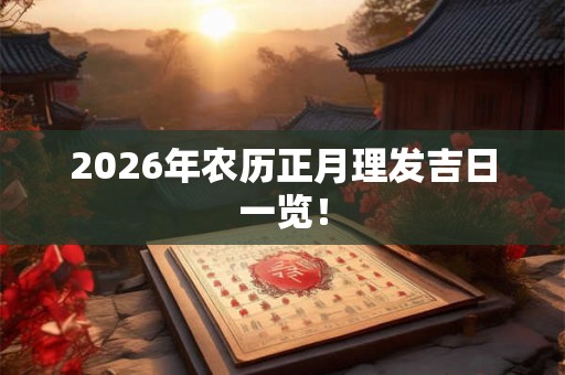 2026年农历正月理发吉日一览！