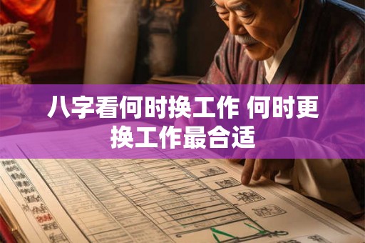 八字看何时换工作 何时更换工作最合适