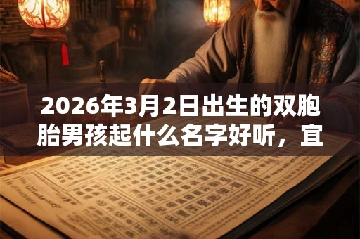 2026年3月2日出生的双胞胎男孩起什么名字好听,宜用什么字 2026年3月2日出生的双胞胎男孩起什么名字好听,宜用什么字