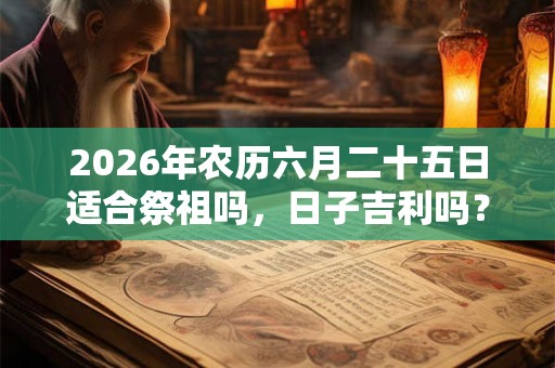 2026年农历六月二十五日适合祭祖吗,日子吉利吗? 2026年农历六月二十五日适合祭祖吗,日子吉利吗?