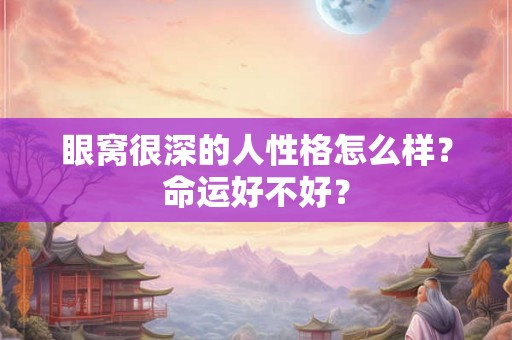 眼窝很深的人性格怎么样？命运好不好？