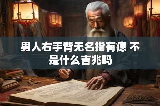 男人右手背无名指有痣 不是什么吉兆吗