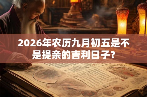 2026年农历九月初五是不是提亲的吉利日子？