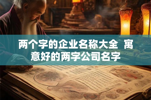 两个字的企业名称大全  寓意好的两字公司名字