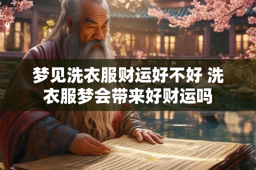 梦见洗衣服财运好不好 洗衣服梦会带来好财运吗