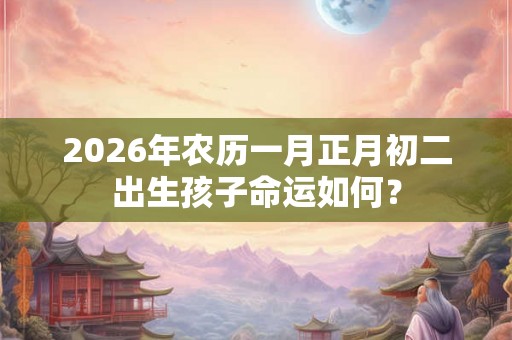 2026年农历一月正月初二出生孩子命运如何? 2026年农历一月正月初二出生孩子命运如何?