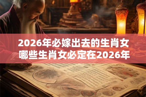 2026年必嫁出去的生肖女 哪些生肖女必定在2026年嫁出去 2026年必嫁出去的生肖女 哪些生肖女必定在2026年嫁出去