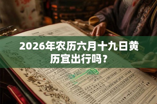 2026年农历六月十九日黄历宜出行吗？