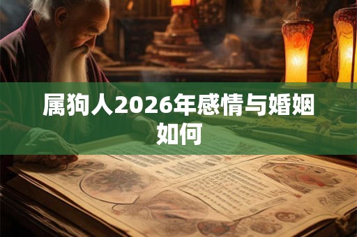 属狗人2026年感情与婚姻如何