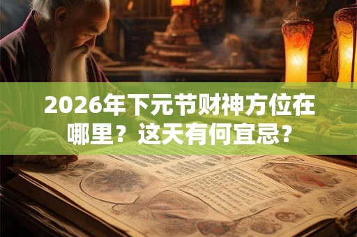 2026年下元节财神方位在哪里？这天有何宜忌？