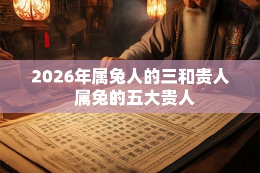 2026年属兔人的三和贵人  属兔的五大贵人