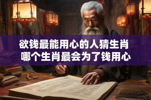 欲钱最能用心的人猜生肖 哪个生肖最会为了钱用心 欲钱最能用心的人猜生肖 哪个生肖最会为了钱用心