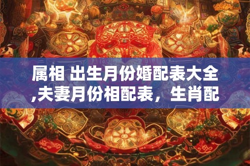 属相 出生月份婚配表大全,夫妻月份相配表，生肖配对表