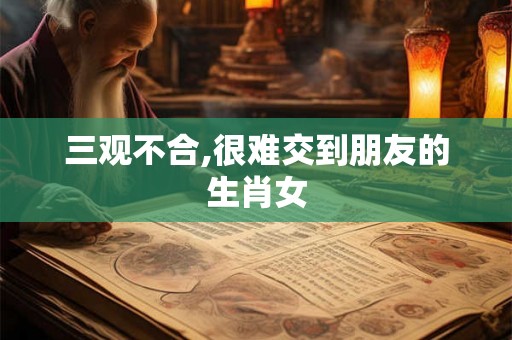 三观不合,很难交到朋友的生肖女