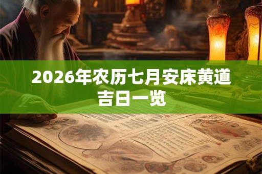 2026年农历七月安床黄道吉日一览