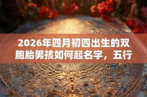 2026年四月初四出生的双胞胎男孩如何起名字，五行属什么