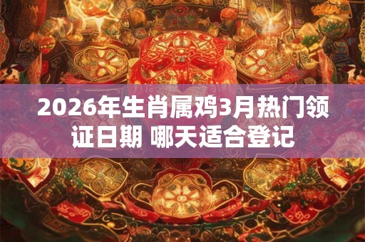 2026年生肖属鸡3月热门领证日期 哪天适合登记