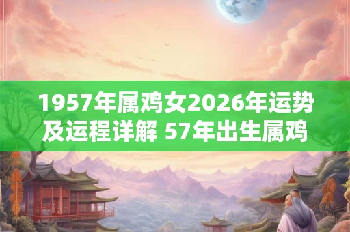 1957年属鸡女2026年运势及运程详解 57年出生属鸡人2026全年每月运势女性