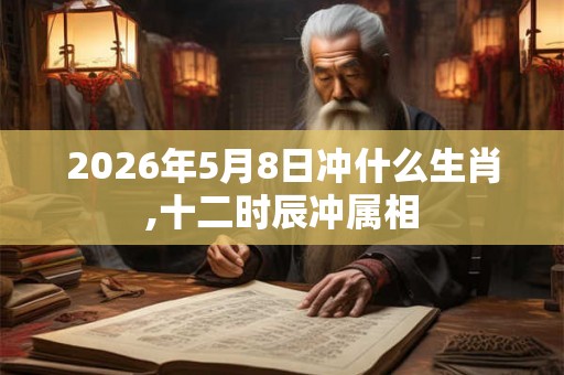 2026年5月8日冲什么生肖,十二时辰冲属相