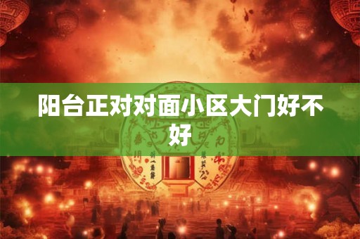 阳台正对对面小区大门好不好