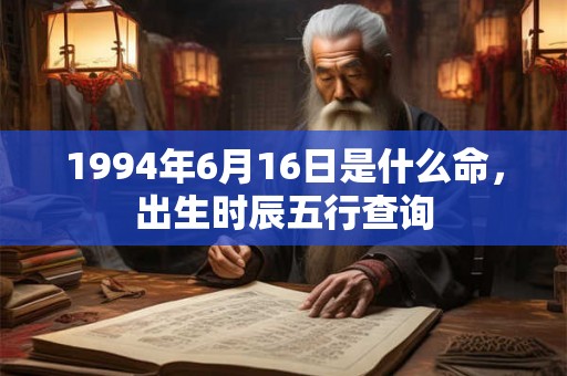 1994年6月16日是什么命，出生时辰五行查询
