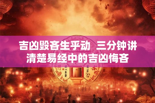 吉凶毁吝生乎动  三分钟讲清楚易经中的吉凶悔吝