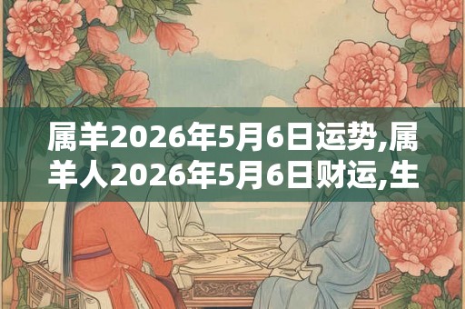 属羊2026年5月6日运势,属羊人2026年5月6日财运,生肖羊2026年5月6日运势