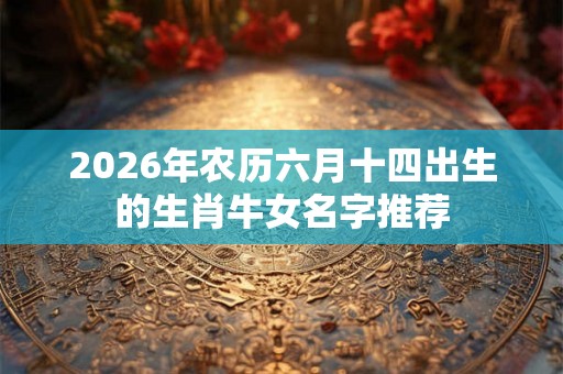 2026年农历六月十四出生的生肖牛女名字推荐