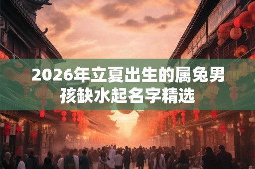 2026年立夏出生的属兔男孩缺水起名字精选