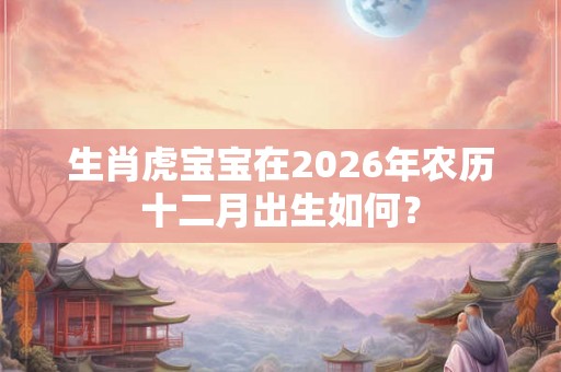 生肖虎宝宝在2026年农历十二月出生如何? 生肖虎宝宝在2026年农历十二月出生如何?