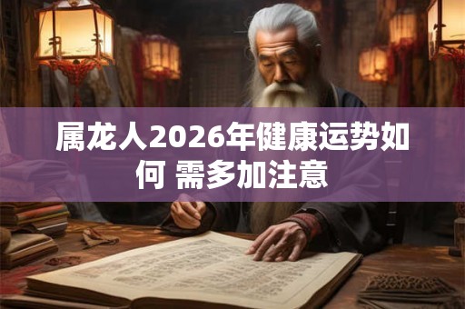 属龙人2026年健康运势如何 需多加注意