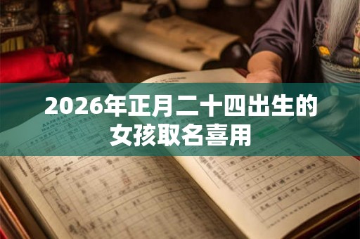 2026年正月二十四出生的女孩取名喜用