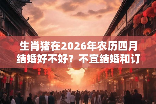 生肖猪在2026年农历四月结婚好不好？不宜结婚和订婚？
